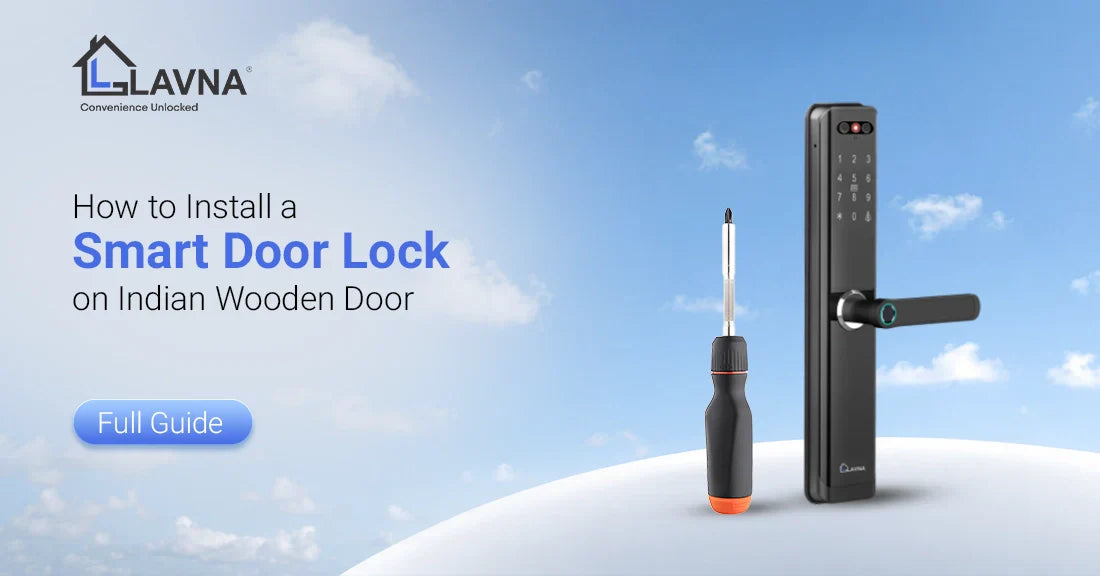 smart door lock installation for wooden doors