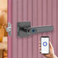LAVNA LA15 Fingerprint Smart Door Lock Handle with Fingerprint, and Manual Key Access for Wooden Doors