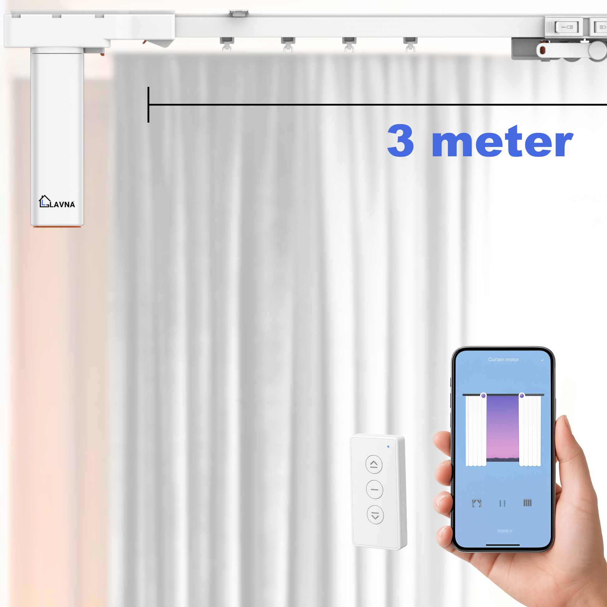 3 meter curtain rods