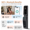 Wifi+Bluotooth benefits in one smart door locks LA44