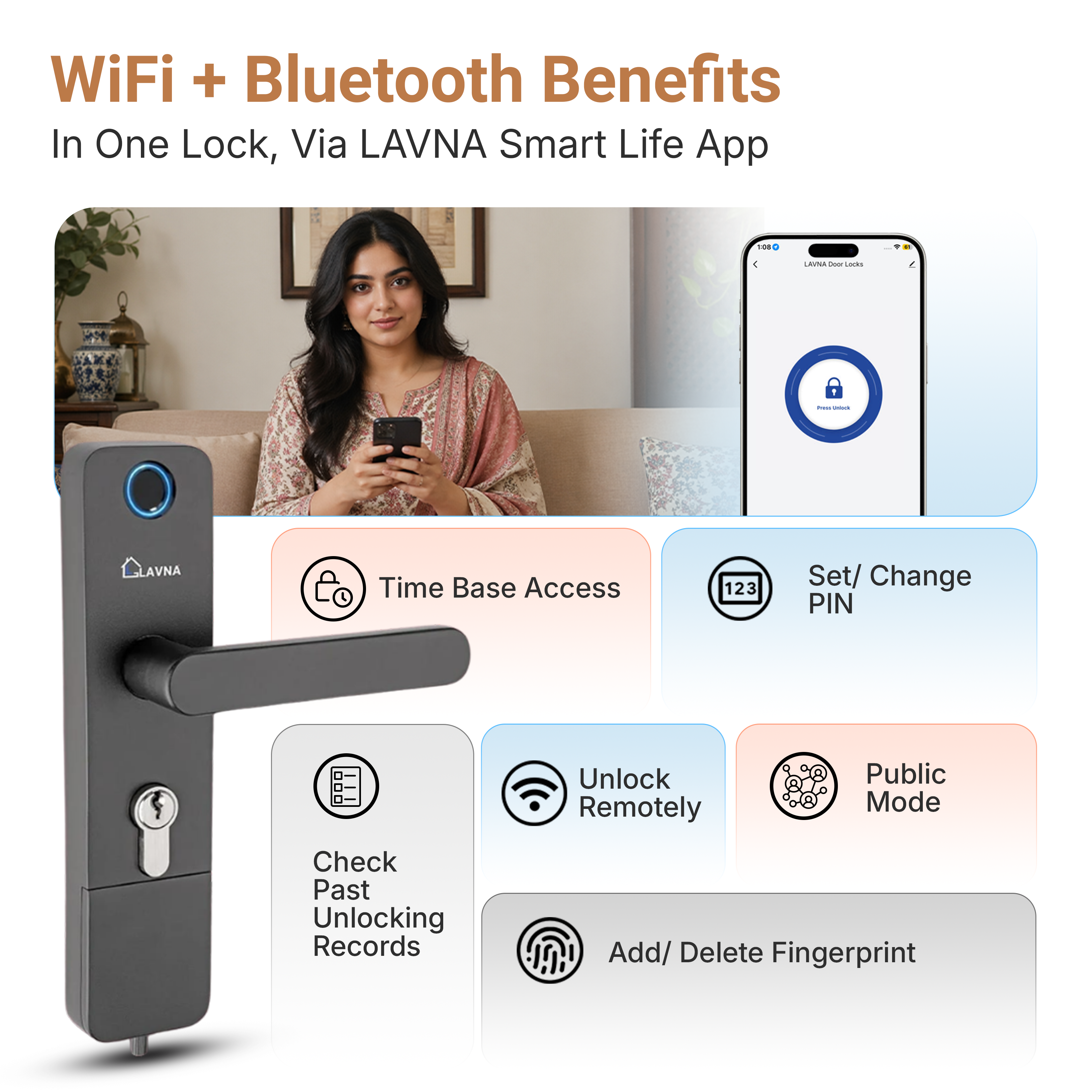 LAVNA LA14 Digital Smart Door Lock