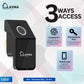 LAVNA Digital Cabinet Lock | 3 Way Access | Fingerprint, Mobile App, Key Access Suitable for Drawer, cabinets, wardrobe | Fully Metal Built up Lock (Black)